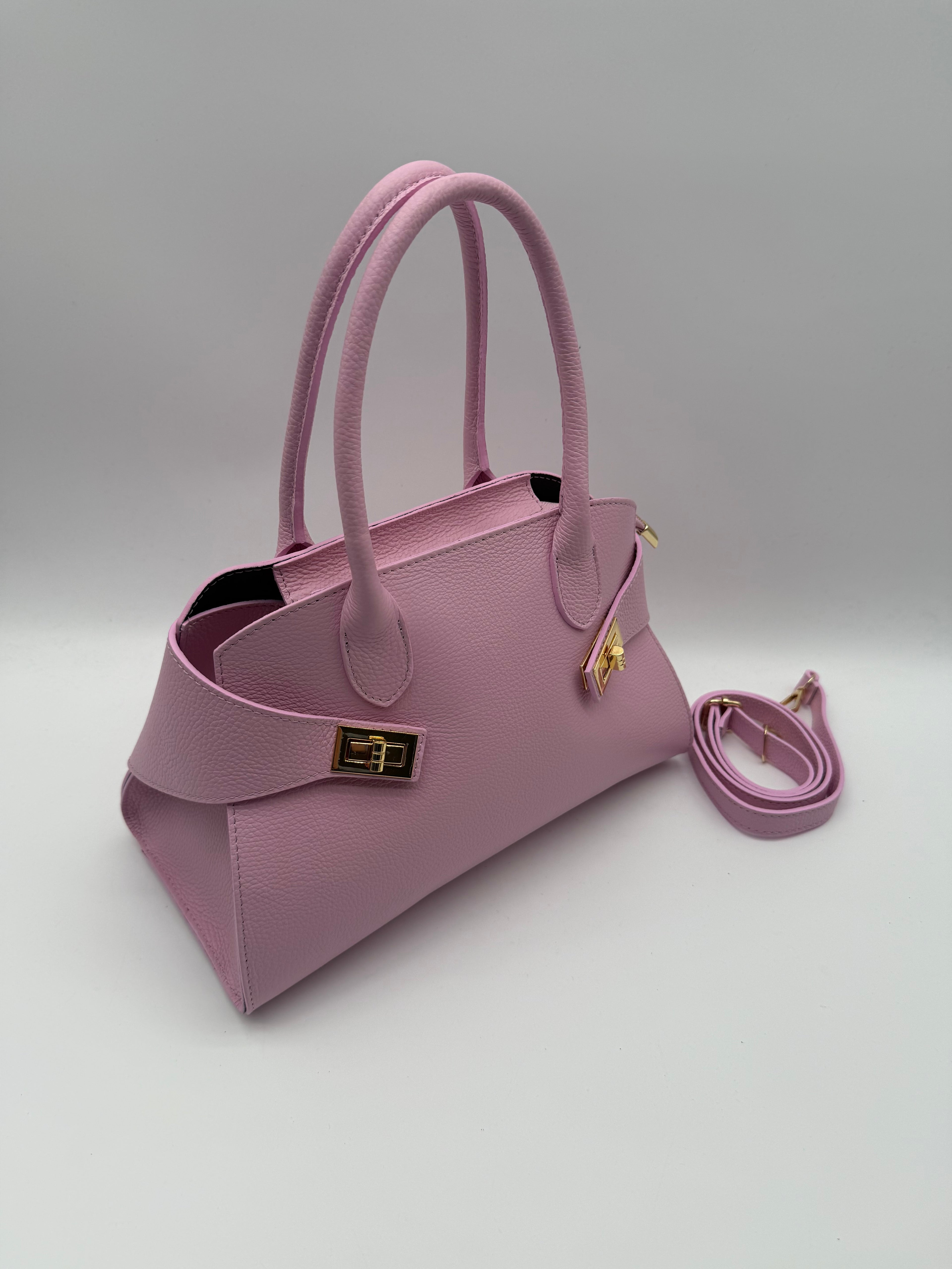 Borsa a Mano in Vera Pelle Martellata - Made in Italy - BM0031D