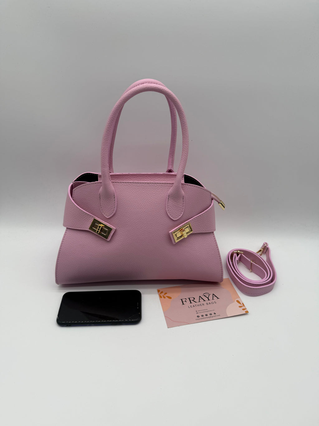 Borsa a Mano in Vera Pelle Martellata - Made in Italy - BM0031D