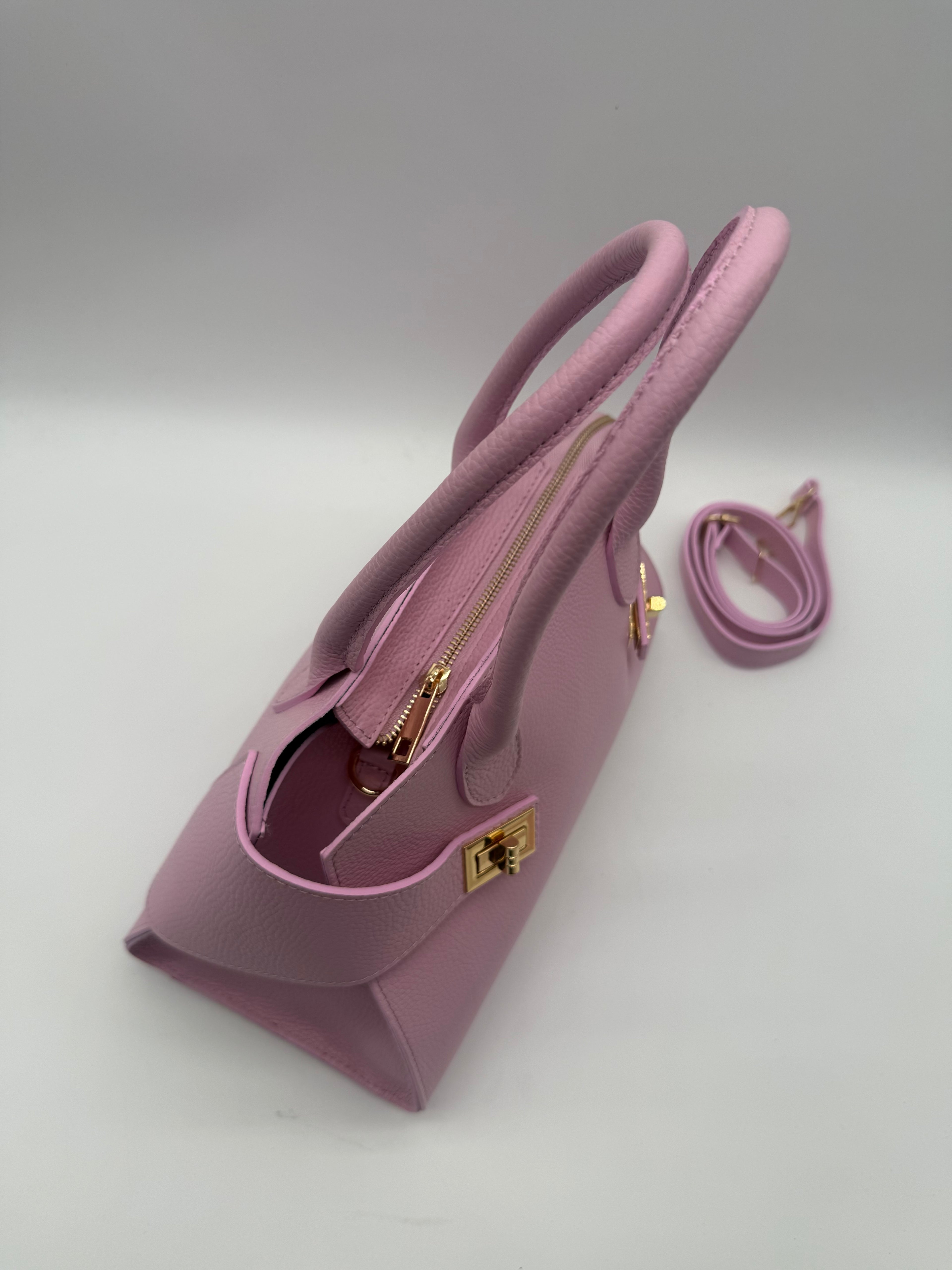 Borsa a Mano in Vera Pelle Martellata - Made in Italy - BM0031D